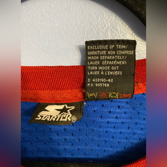 Vintage 1990s Starter Polyester Tank Top Sports Jersey Size Small - Picture 5 of 6